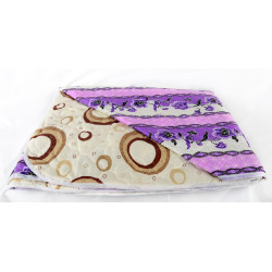 Микрофибърно двулицево шалте  - Лилаво и Бежаво